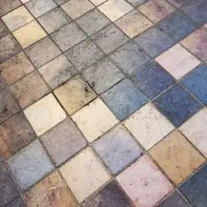 Floor tile degrading